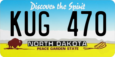 ND license plate KUG470