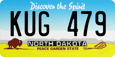 ND license plate KUG479