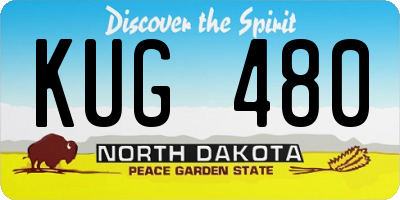 ND license plate KUG480