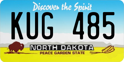 ND license plate KUG485