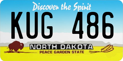 ND license plate KUG486