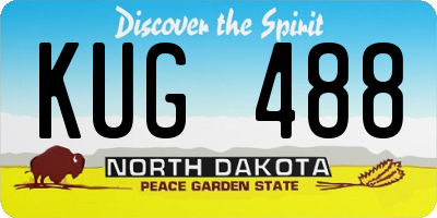 ND license plate KUG488
