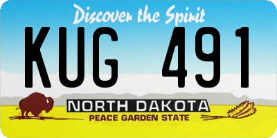 ND license plate KUG491