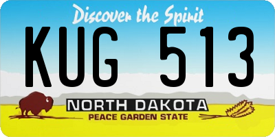 ND license plate KUG513