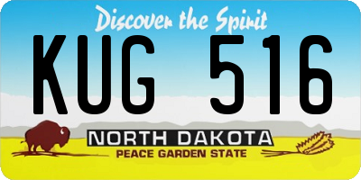 ND license plate KUG516