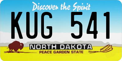 ND license plate KUG541