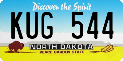 ND license plate KUG544