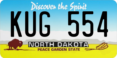 ND license plate KUG554