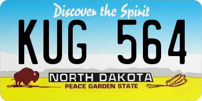 ND license plate KUG564
