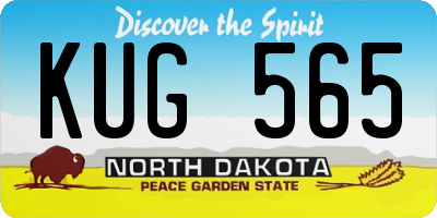ND license plate KUG565