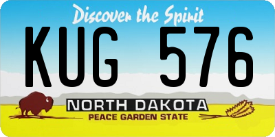 ND license plate KUG576