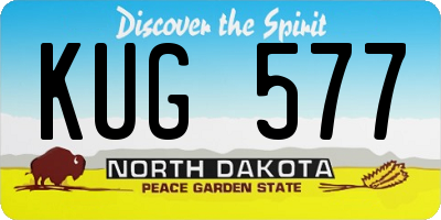 ND license plate KUG577