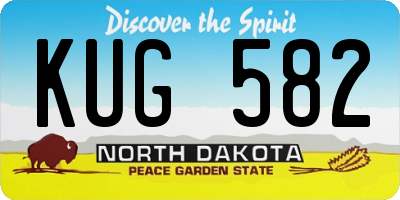 ND license plate KUG582