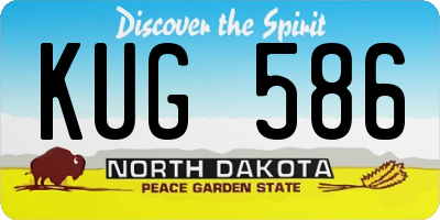 ND license plate KUG586
