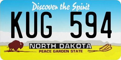 ND license plate KUG594