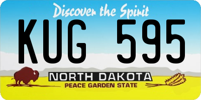 ND license plate KUG595