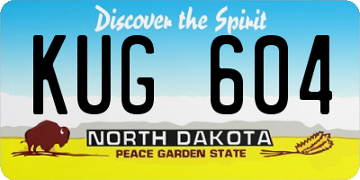 ND license plate KUG604