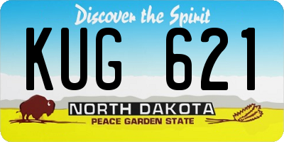 ND license plate KUG621