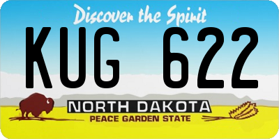 ND license plate KUG622