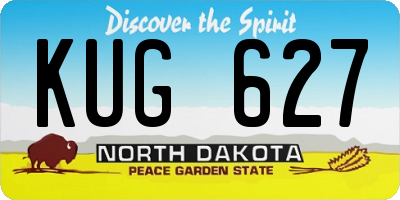 ND license plate KUG627