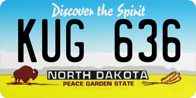 ND license plate KUG636