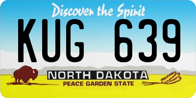 ND license plate KUG639