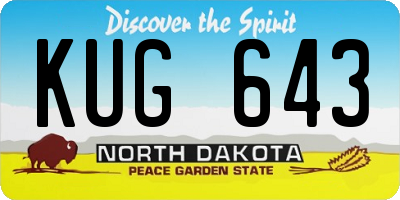 ND license plate KUG643