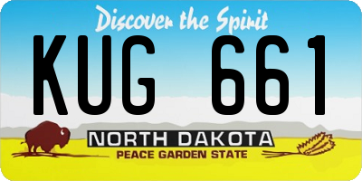 ND license plate KUG661