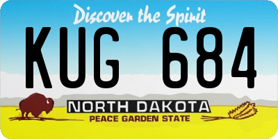 ND license plate KUG684