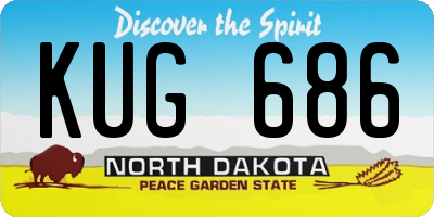 ND license plate KUG686