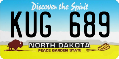 ND license plate KUG689