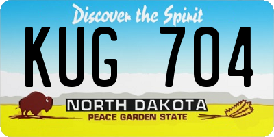 ND license plate KUG704