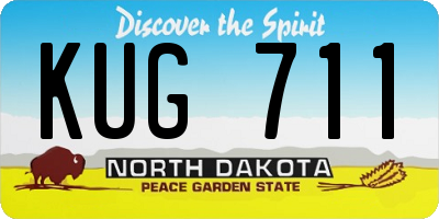 ND license plate KUG711