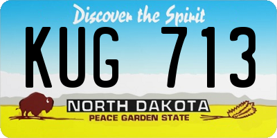 ND license plate KUG713