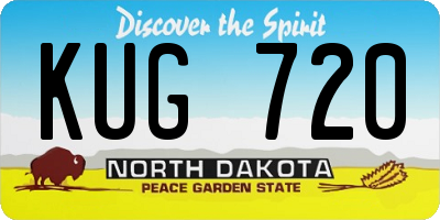 ND license plate KUG720