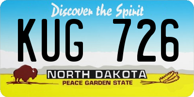 ND license plate KUG726