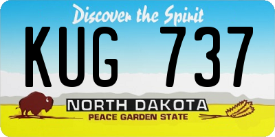 ND license plate KUG737