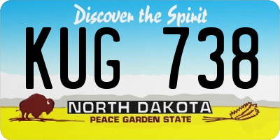 ND license plate KUG738