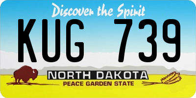 ND license plate KUG739