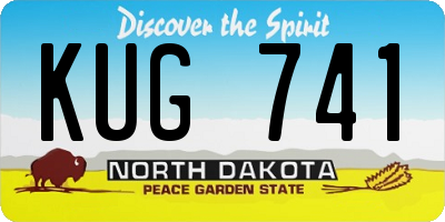 ND license plate KUG741