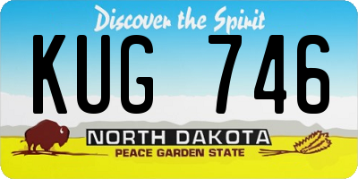 ND license plate KUG746