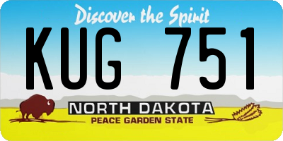 ND license plate KUG751