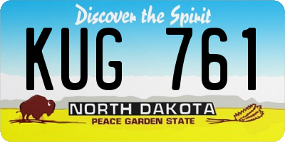 ND license plate KUG761