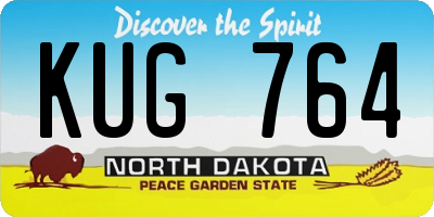 ND license plate KUG764