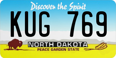 ND license plate KUG769