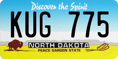 ND license plate KUG775