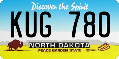ND license plate KUG780