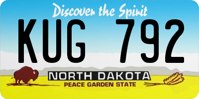 ND license plate KUG792