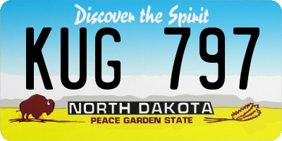 ND license plate KUG797
