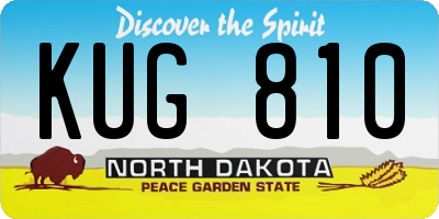 ND license plate KUG810
